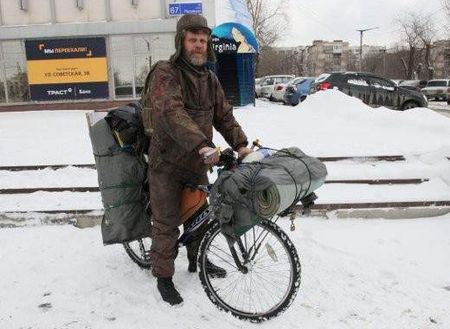 Велотурист из Миасса Алексей Орлов